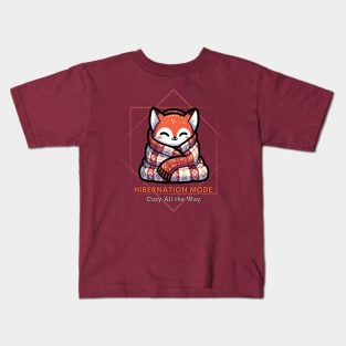 Snug Fox Chronicles: Cozy All the Way Kids T-Shirt